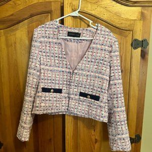Endless Rose Pink and Navy Jacket/Blazer - Medium